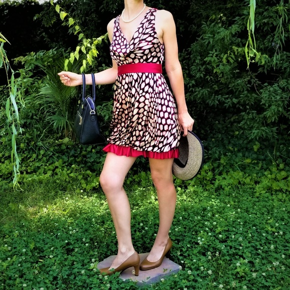 BOGO NWT XENIYA Silk Print Cocktail Dress - 4 - Picture 2 of 8